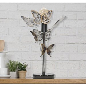 Mauro Ferretti lámpara de mesa mariposas E27 Ø 32x47 cm multicolor