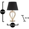 Mauro Ferretti lámpara de mesa Maxt E27 Ø 32,5x53,5 cm oro negro