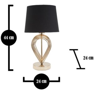Mauro Ferretti lámpara de mesa Maxt E27 Ø 24x44 cm oro negro