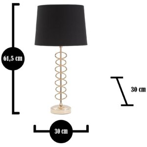 Mauro Ferretti lámpara de mesa X E27 Ø 30x61,5 cm oro negro