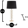 Mauro Ferretti lámpara de mesa X E27 Ø 30x61,5 cm oro negro