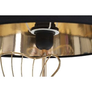 Mauro Ferretti lámpara de mesa hojas E27 Ø 30x60 cm oro negro