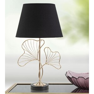 Mauro Ferretti lámpara de mesa hojas E27 Ø 30x60 cm oro negro