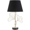 Mauro Ferretti lámpara de mesa hojas E27 Ø 30x60 cm oro negro