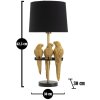 Mauro Ferretti lámpara de mesa loros E27 Ø 30x62,5 cm oro negro
