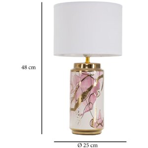 Mauro Ferretti lámpara de mesa Glam Abstract E27 Ø 25x48 cm blanco multicolor