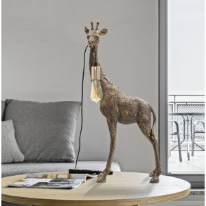Mauro Ferretti lámpara de mesa Jirafa E27 40x22x80 cm oro antiguo