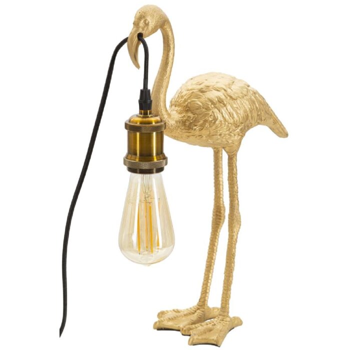Mauro Ferretti lámpara de mesa Flamingo E27 13x11.5x39.5 cm oro