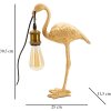 Mauro Ferretti lámpara de mesa Flamingo E27 13x11.5x39.5 cm oro