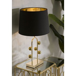 Mauro Ferretti lámpara de mesa burbuja E27 Ø 32,5x61 cm oro negro