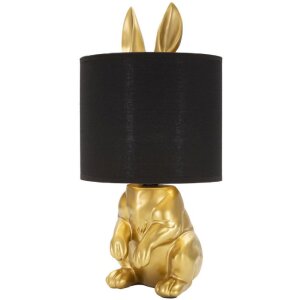 Mauro Ferretti lámpara de mesa conejo E27 Ø 20x43 cm oro negro