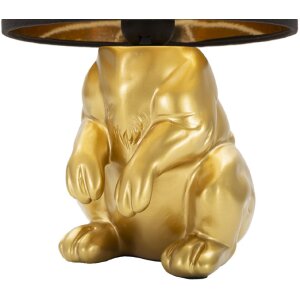 Mauro Ferretti lámpara de mesa conejo E27 Ø 20x43 cm oro negro