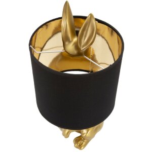 Mauro Ferretti lámpara de mesa conejo E27 Ø 20x43 cm oro negro