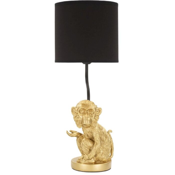 Mauro Ferretti lámpara de mesa sitting monkey E27 Ø 20x51,5 cm oro negro
