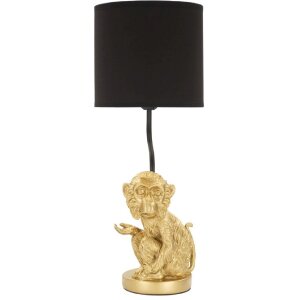 Mauro Ferretti lámpara de mesa sitting monkey E27 Ø 20x51,5 cm oro negro