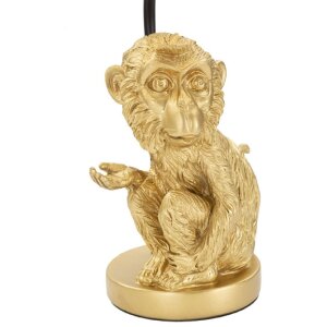 Mauro Ferretti lámpara de mesa sitting monkey E27 Ø 20x51,5 cm oro negro