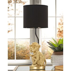 Mauro Ferretti lámpara de mesa sitting monkey E27 Ø 20x51,5 cm oro negro