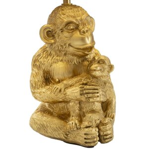 Mauro Ferretti lámpara de mesa monkey mum E27 Ø 30x49 cm oro negro