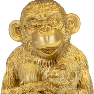 Mauro Ferretti lámpara de mesa monkey mum E27 Ø 30x49 cm oro negro