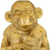 Mauro Ferretti lámpara de mesa monkey mum E27 Ø 30x49 cm oro negro