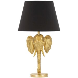Mauro Ferretti lámpara de mesa elefante E27 Ø 32x59 cm oro negro