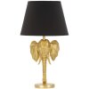 Mauro Ferretti lámpara de mesa elefante E27 Ø 32x59 cm oro negro