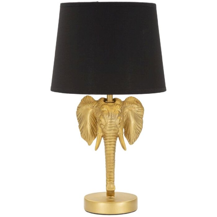 Mauro Ferretti lámpara de mesa elefante E27 Ø 25x43 cm oro negro