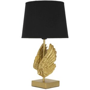 Mauro Ferretti lámpara de mesa ala E27 Ø 25x45 cm oro negro