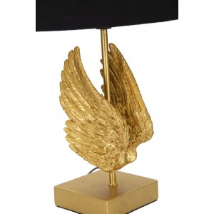 Mauro Ferretti lámpara de mesa ala E27 Ø 25x45 cm oro negro