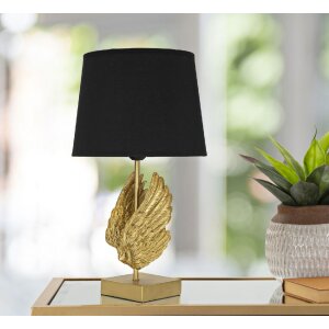 Mauro Ferretti lámpara de mesa ala E27 Ø 25x45 cm oro negro