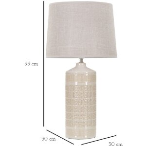 Mauro Ferretti lámpara de mesa Schaubilder E27 Ø 30x55 cm crema