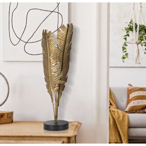 Mauro Ferretti lámpara de mesa palmera E27 Ø 26x65 cm oro