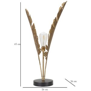 Mauro Ferretti lámpara de mesa palmera E27 Ø 26x65 cm oro