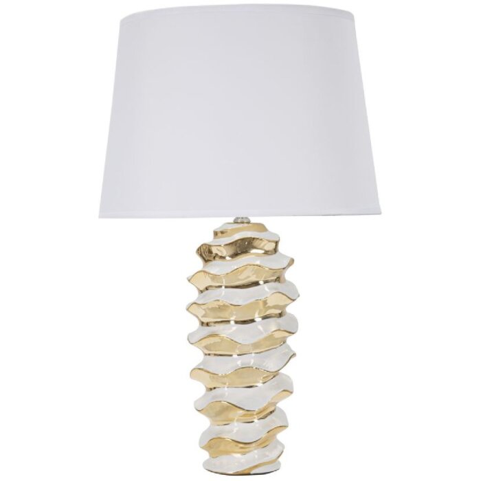 Mauro Ferretti lámpara de mesa Glam-Weltraum E27 Ø 33x53 cm oro blanco