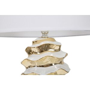 Mauro Ferretti lámpara de mesa Glam-Weltraum E27 Ø 33x53 cm oro blanco