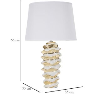 Mauro Ferretti lámpara de mesa Glam-Weltraum E27 Ø 33x53 cm oro blanco