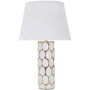 Mauro Ferretti lámpara de mesa Glam Carv E27 Ø 34,5x56 cm oro blanco