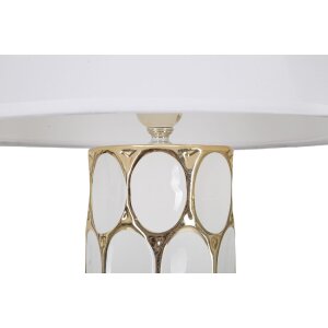 Mauro Ferretti lámpara de mesa Glam Carv E27 Ø 34,5x56 cm oro blanco