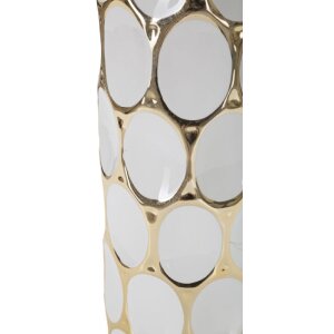 Mauro Ferretti lámpara de mesa Glam Carv E27 Ø 34,5x56 cm oro blanco