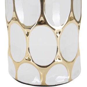 Mauro Ferretti lámpara de mesa Glam Carv E27 Ø 34,5x56 cm oro blanco