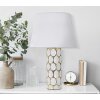 Mauro Ferretti lámpara de mesa Glam Carv E27 Ø 34,5x56 cm oro blanco
