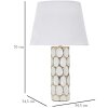 Mauro Ferretti lámpara de mesa Glam Carv E27 Ø 34,5x56 cm oro blanco
