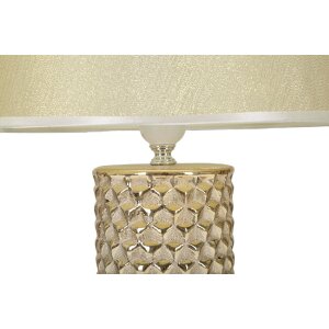 Mauro Ferretti lámpara de mesa Glam Gold E27 Ø 30x47,5 cm blanco oro