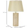 Mauro Ferretti lámpara de mesa Glam Gold E27 Ø 30x47,5 cm blanco oro