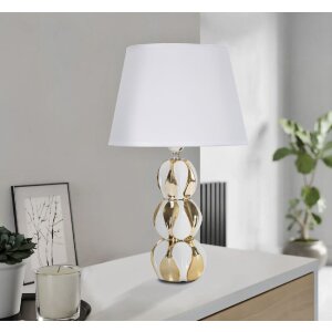Mauro Ferretti lámpara de mesa Glam Balls E27 Ø 28x46 cm oro blanco
