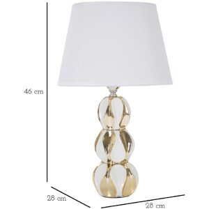 Mauro Ferretti lámpara de mesa Glam Balls E27 Ø 28x46 cm oro blanco