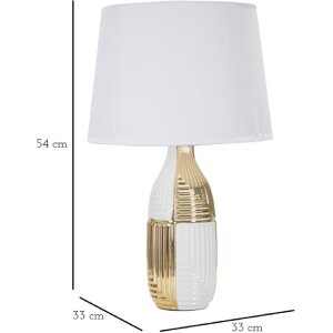 Mauro Ferretti lámpara de mesa Glam Line E27 Ø 33x54 cm oro blanco