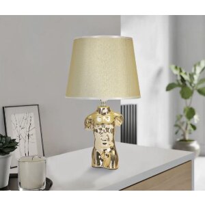 Mauro Ferretti lámpara de mesa Glam man E27 25x42,5 cm oro