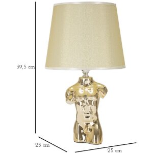 Mauro Ferretti lámpara de mesa Glam man E27 25x42,5 cm oro