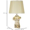 Mauro Ferretti lámpara de mesa Glam man E27 25x42,5 cm oro
